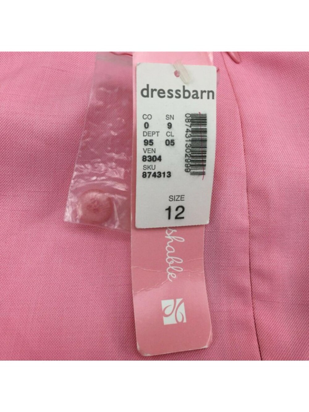 Dressbarn Women's Pink Lined Dress Pants Dress Office Casual Barn Size 12 - Picture 9 of 10